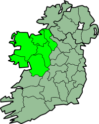poloha Connachtu na mapě Irska