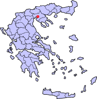 Poloha na mapě Řecka
