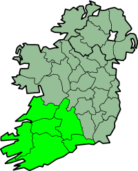 poloha Munsteru na mapě Irska