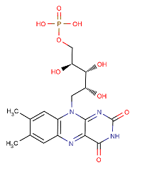 Strukturní vzorec riboflavin fosfát