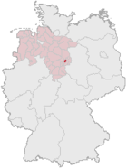Poloha Braunschweigu v Německu