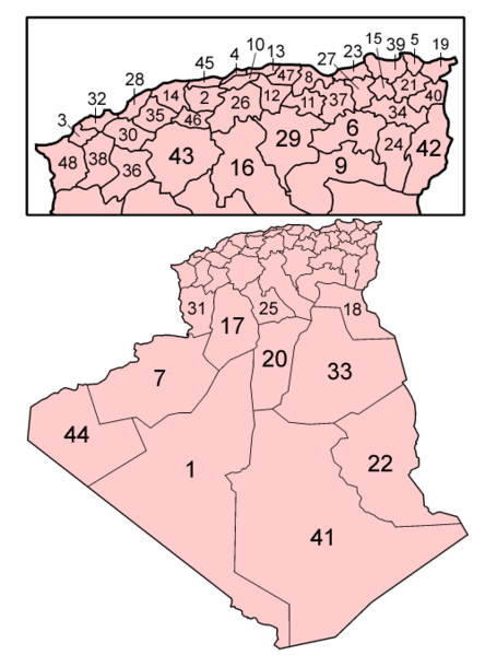 Soubor:Algeria provinces numbered.png