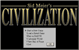 Počáteční menu hry Civilization