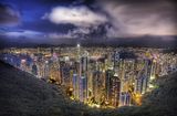 Výškové budovy v Hongkongu (HDR)