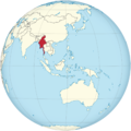 Myanmar on the globe (Southeast Asia centered).png