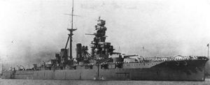 Hiei jako cvičná loď v srpnu 1933