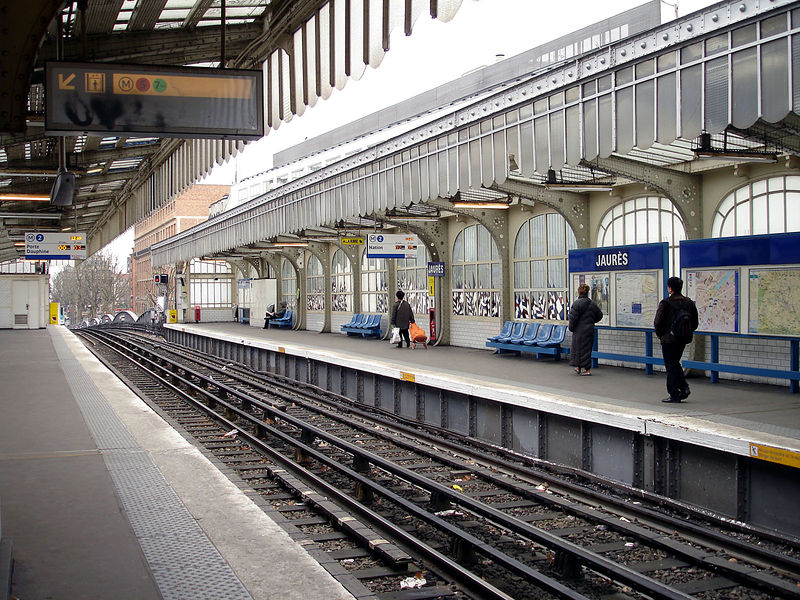 Soubor:Metro de Paris - Ligne 2 - Jaures 01.jpg