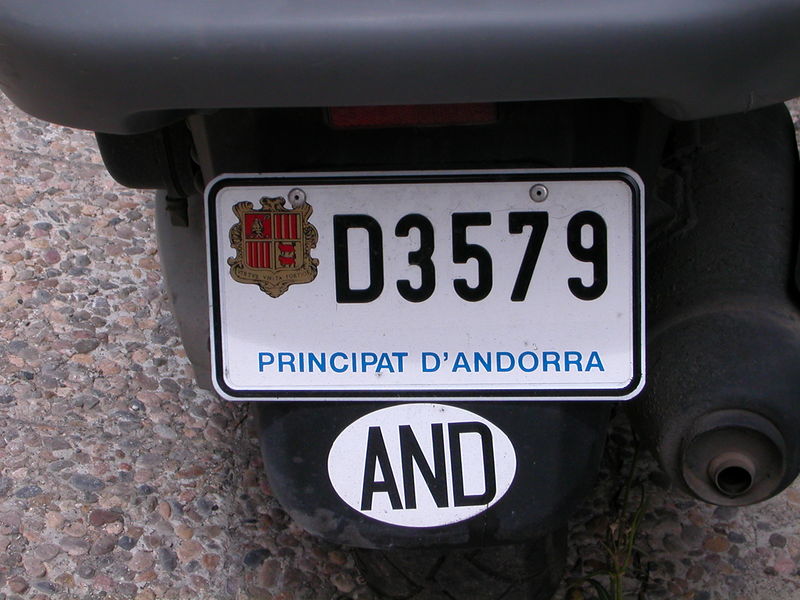 Soubor:Andorrean license plate.jpg