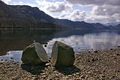 "Hundred Year Stone" and Falcon Crag - geograph.org.uk - 763393.jpg