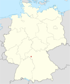 Würzburg na mapě Německa