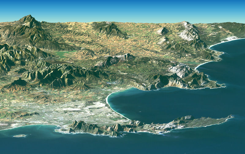 Soubor:Satellite image of Cape peninsula.jpg