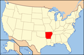 Arkansas na mapě USA