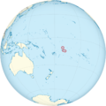 American Samoa on the globe (small islands magnified) (Polynesia centered).png