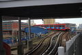 DLR train approaches Poplar Station - geograph.org.uk - 1128059.jpg
