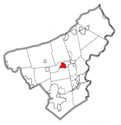 Map of Nazareth, Northampton County, Pennsylvania Highlighted.png
