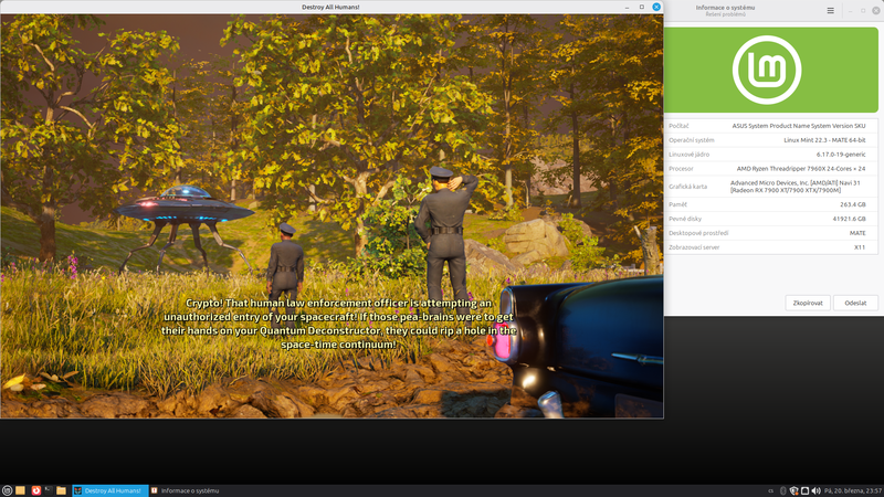 Soubor:Destroy All Humans!-Wine-Linux Mint-03-2026.png