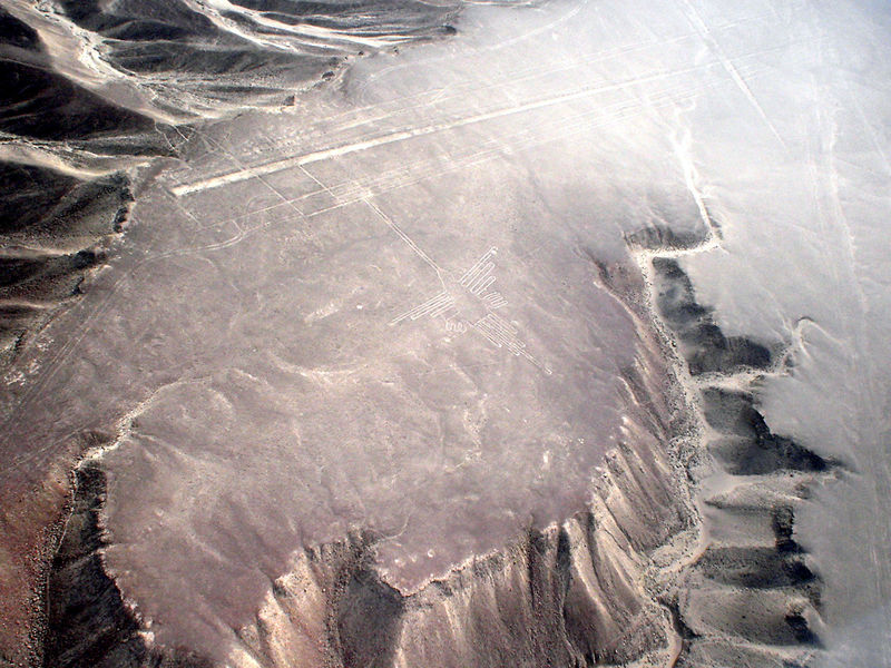 Soubor:Lignes de Nazca Décembre 2006 - Colibri 1.jpg