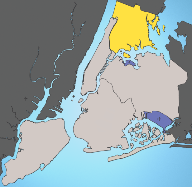 Soubor:Bronx Highlight New York City Map Julius Schorzman.png