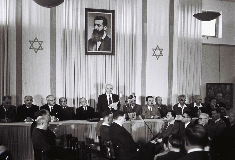 Soubor:Declaration of State of Israel 1948.jpg