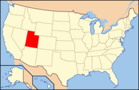 Utah na mapě USA