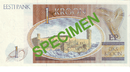 Billete 1 corona estonia - 1992 - Reverso.png