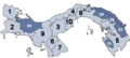 Panamá Provincias and Comarcas numbered.png