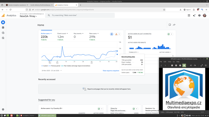 Soubor:Analytics navstevnost Encyklopedie-61 dnu-2026-01-26.png