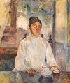 Lautrec the artist's mother comtesse adele de toulouse-lautrec at breakfast, malromé chateau c1881-3.jpg