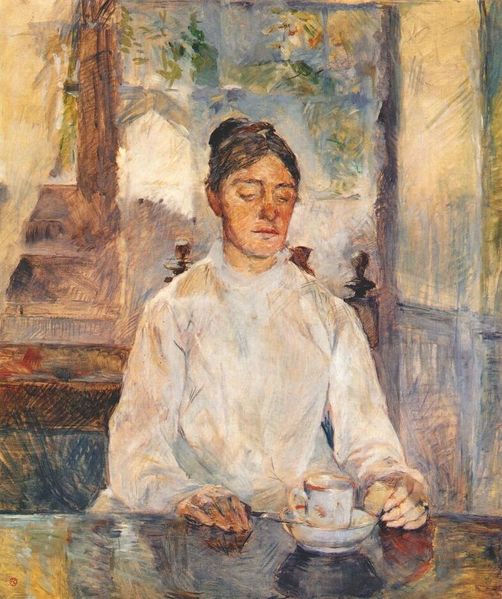 Soubor:Lautrec the artist's mother comtesse adele de toulouse-lautrec at breakfast, malromé chateau c1881-3.jpg