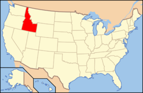 Idaho na mapě USA