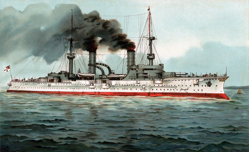 Soubor:S.M. Grosser Kreuzer Fürst Bismarck - restoration, borderless.jpg