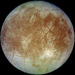 Europa na fotomozaice sondy Galileo