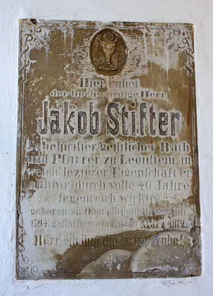 Soubor:Jakob Stifters Grabtafel.jpg