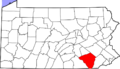 Map of Pennsylvania highlighting Lancaster County.png
