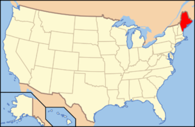 Maine na mapě USA