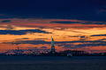 View of the Statue of Liberty from Battery Park just after sunset, New York Harbor, New York City-2023-DRFlickr.jpg