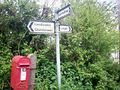 GR letterbox and sign, west of Rhydwen - geograph.org.uk - 1275448.jpg