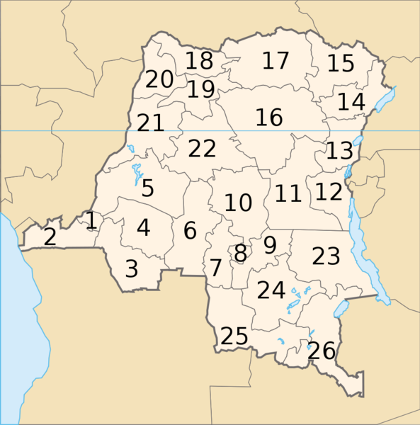 Soubor:Provinces de la République démocratique du Congo - 2005.png