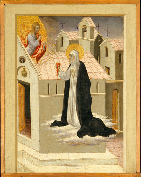 Soubor:Giovanni di Paolo Saint Catherine of Siena Exchanging Her Heart with Christ.jpg
