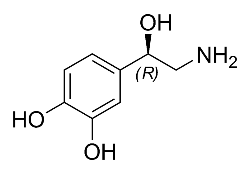Soubor:Noradrenaline chemical structure.png