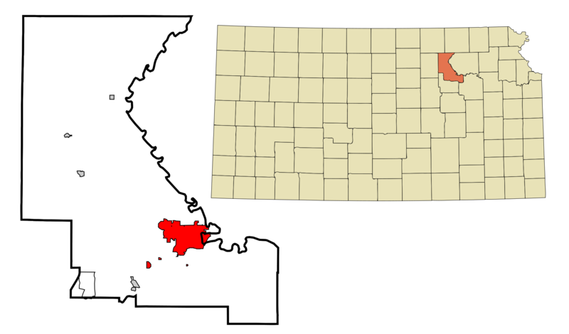 Soubor:Riley County Kansas Incorporated and Unincorporated areas Manhattan Highlighted.png