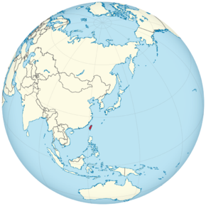 Taiwan on the globe (Japan centered).png
