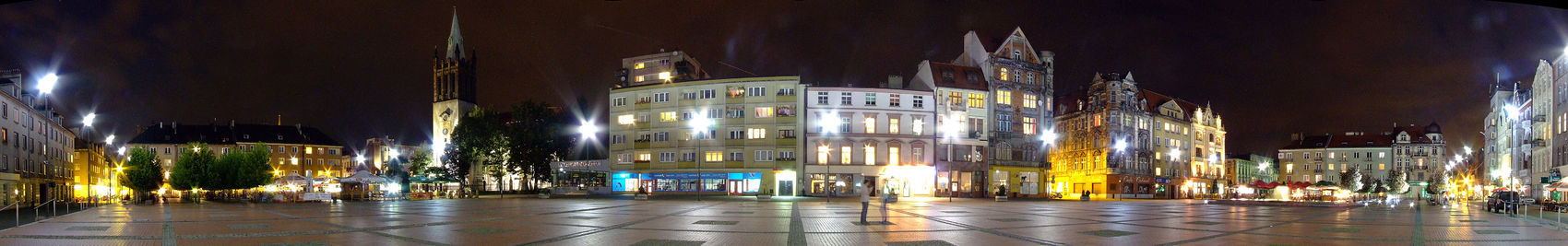 Panorama náměstí v Bytomi