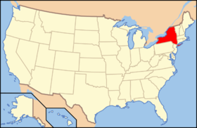 New York na mapě USA
