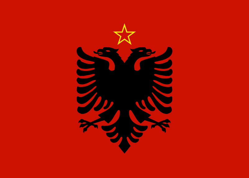 Soubor:Flag of Albania (1946-1992).png