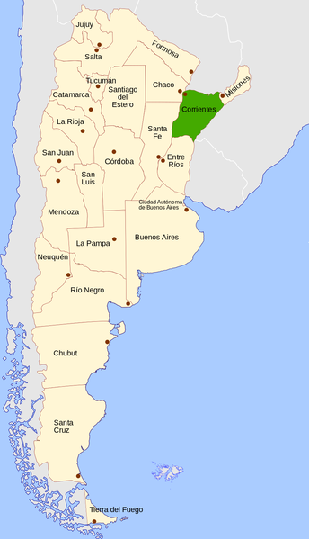 Soubor:Provincia de Corrientes - localización en Argentina.png