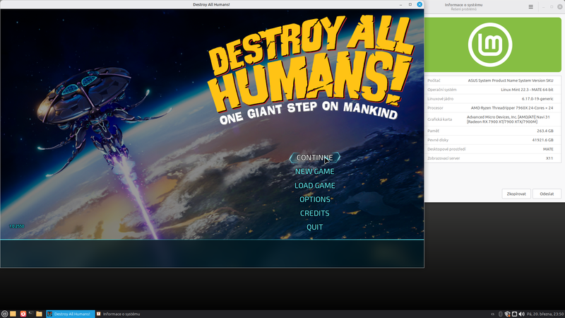 Soubor:Destroy All Humans!-Wine-Linux Mint-01-2026.png