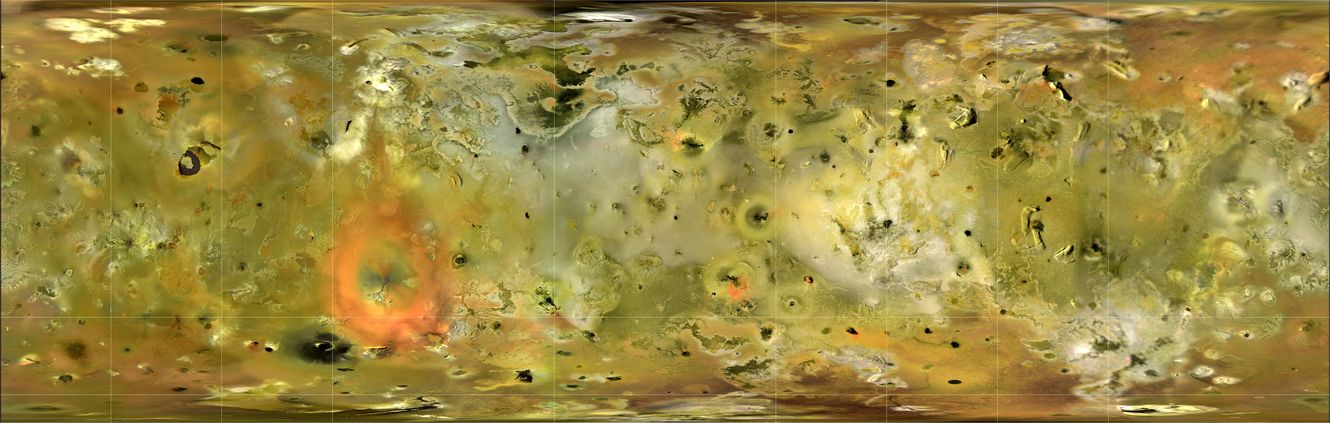 Mapa povrchu Io