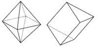 Zleva oktaedr a trigonální prizma