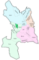 Map of Sídlisko KVP borough, location within Košice, Slovakia.png